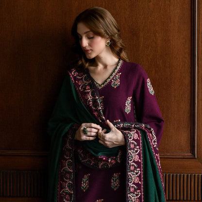 BATIK 3 PC WITH LUXURY LAWN EMBROIDERED DUPPTA