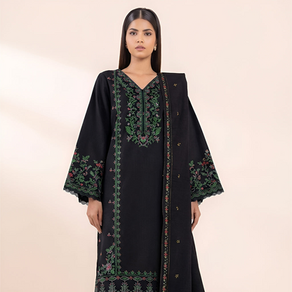 SAPPHIRE LAWN EMBROIDERED 3 PC WITH EMBROIDERED DUPPATA