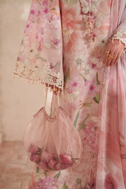 BAROQUE LAWN EMBROIDERED 3 PC SUIT WITH EMBROIDERED READY DUPATA