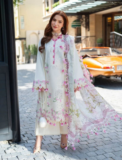 JADE LUXURY LAWN EMBROIDERED 3 PC WITH SOFT DUPATTA