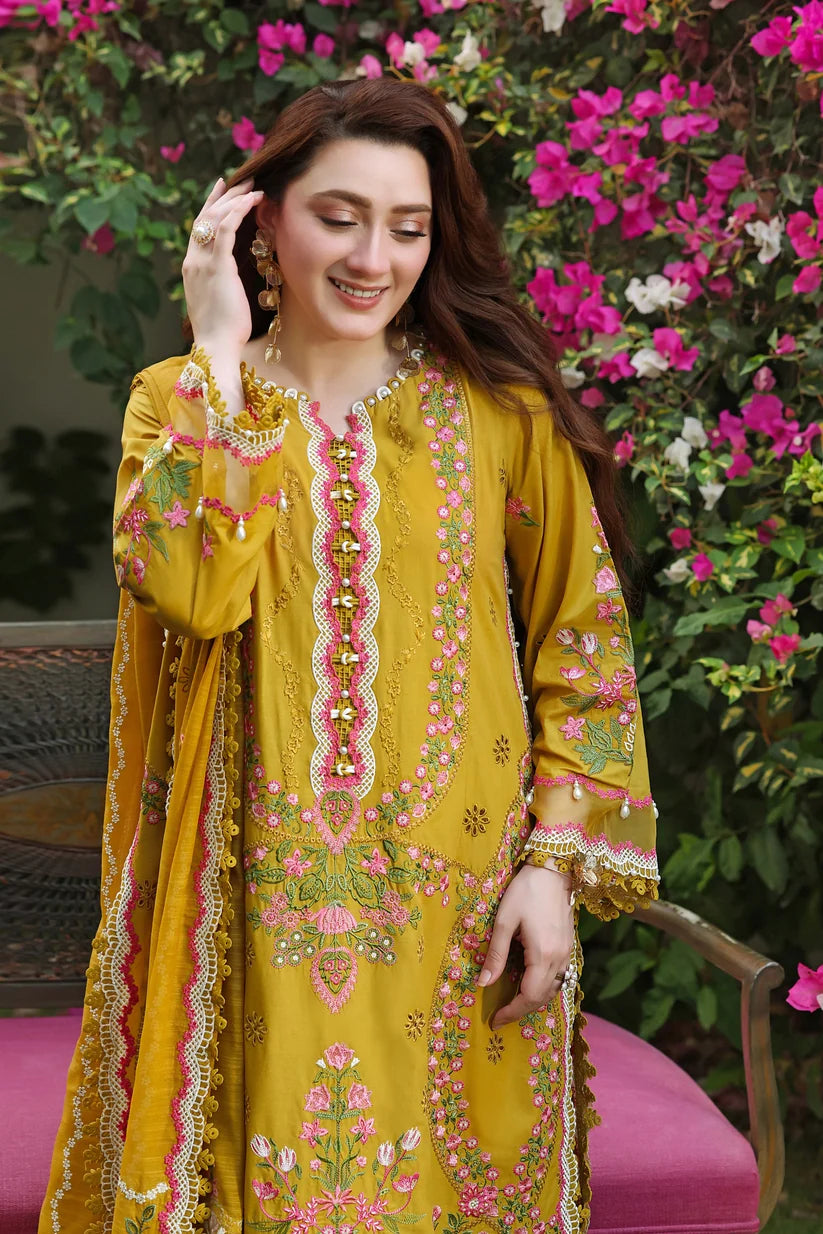 ANEELAS WINTER EMBROIDERED 3 PC SUIT WITH EMBROIDERED SHAWL