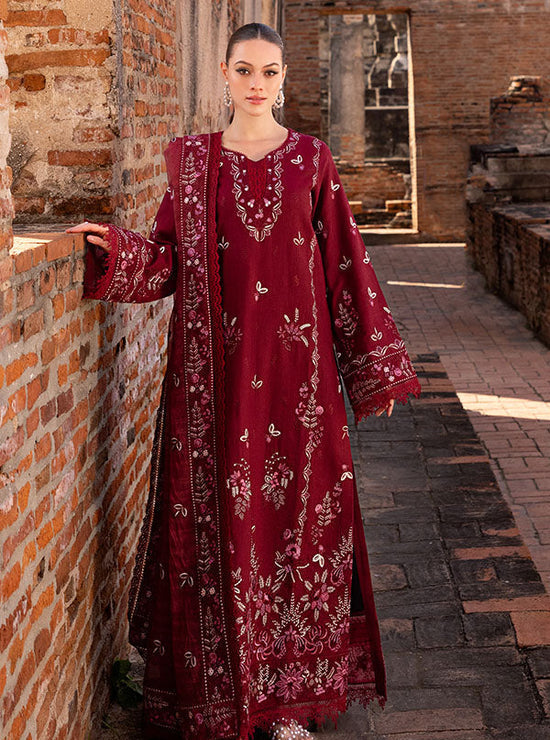 GARNET LAWN 3 PC WITH FOUR SIDED EMBROIDERED DUPATTA