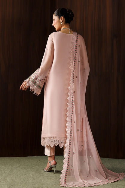 BAROQUE CHIFFON EMBROIDERED 3 PC WITH READY EMBROIDERED DUPPATA