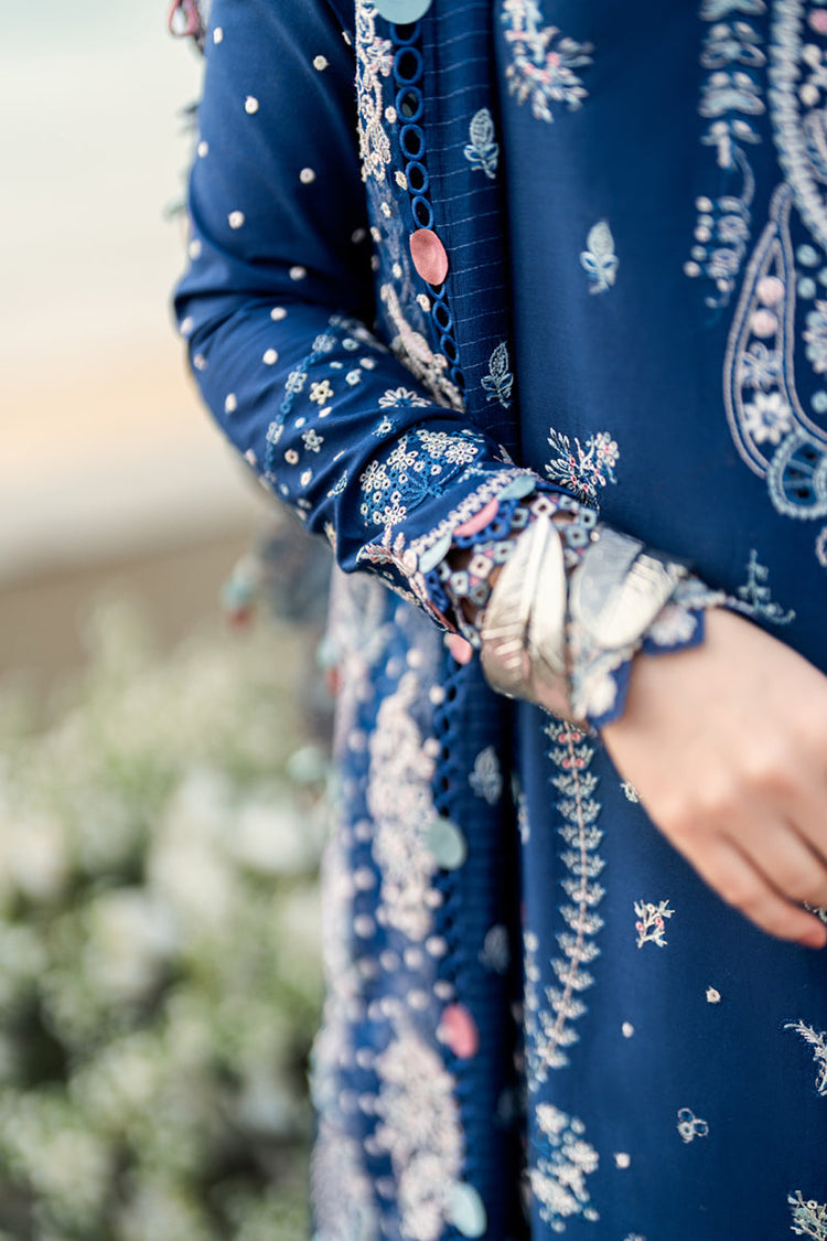 Qalamkar Lawn 3 PC Luxury with Embroiderd Dupata