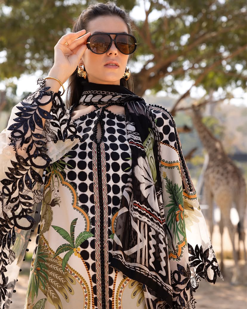 MARIA B LAWN EMBROIDERED 3 PC WITH EMBROIDERED DUPATTA