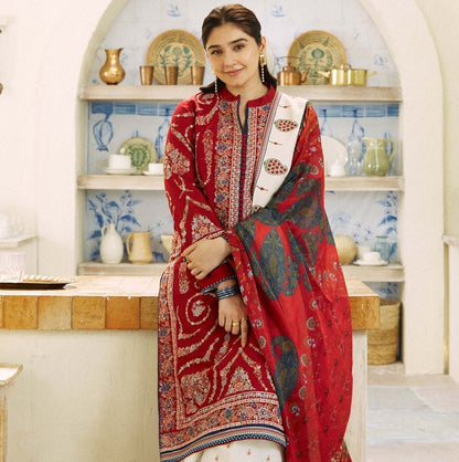 ZARA SHAH JHAN PREMIUM WINTER EMBROIDERED 3 PC SUIT WITH SOFT DUPPATA