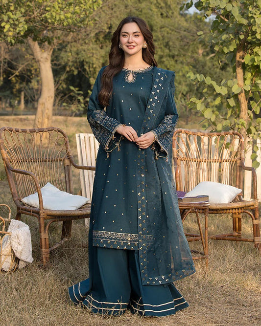 ZARA SHAH JHAN EMBROIDERED 3 PC WITH EMBROIDERED DUPATTA