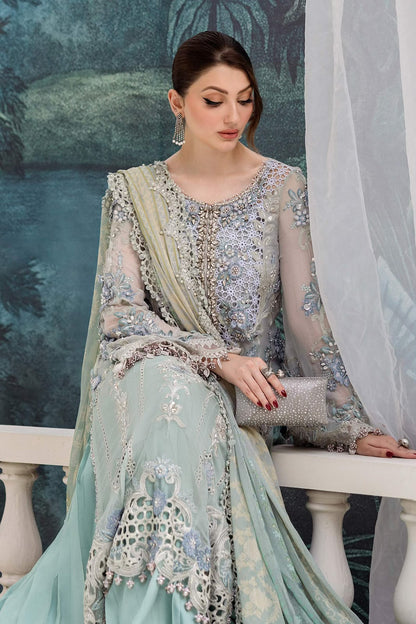MARIA B LUXURY CHIFFON EMBROIDERED 3 PC WITH EMBROIDERED DUPPTA