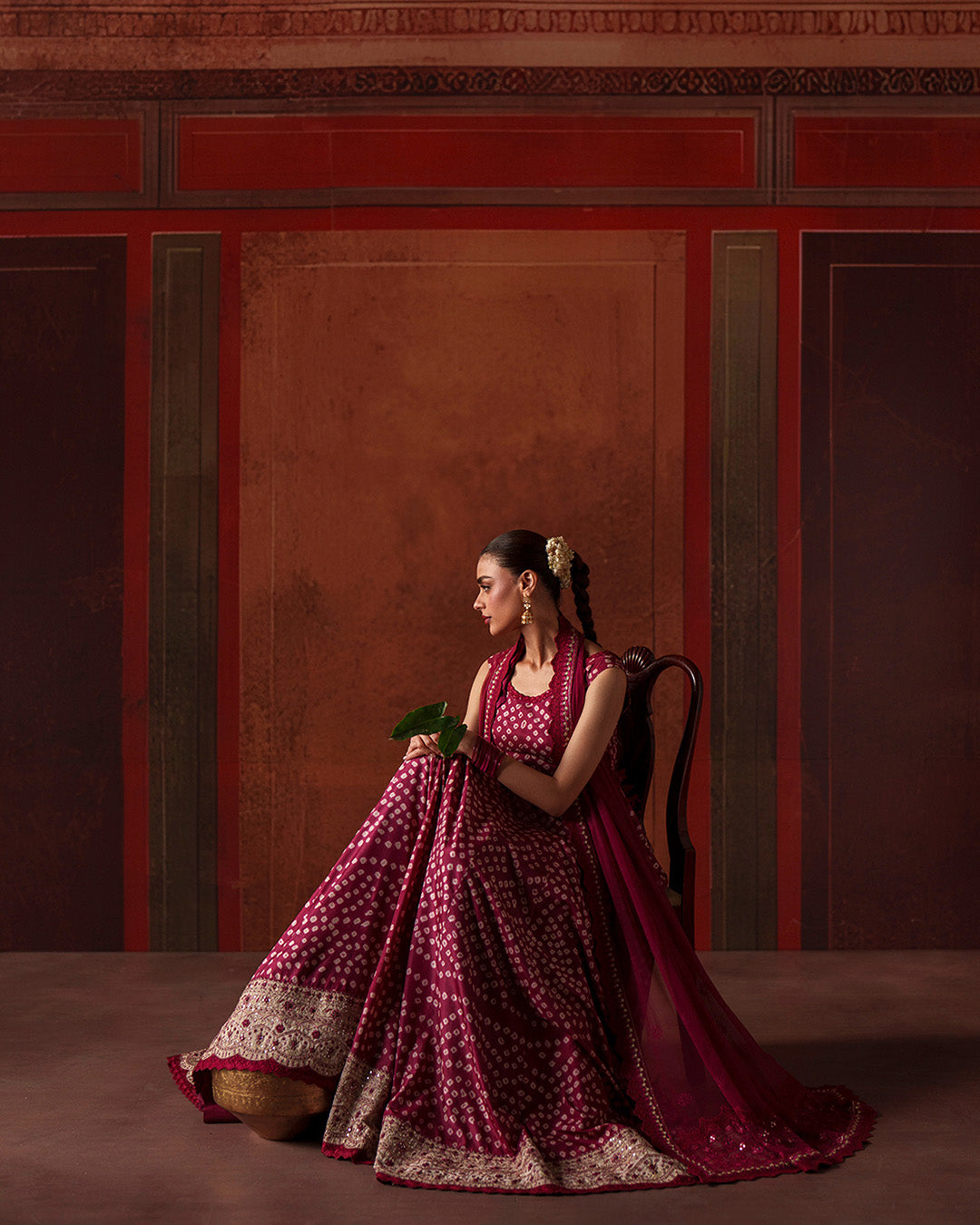 FAIZA SAQLAIN LAWN LUXURY FROCK WITH EMBROIDERED DUPPATA