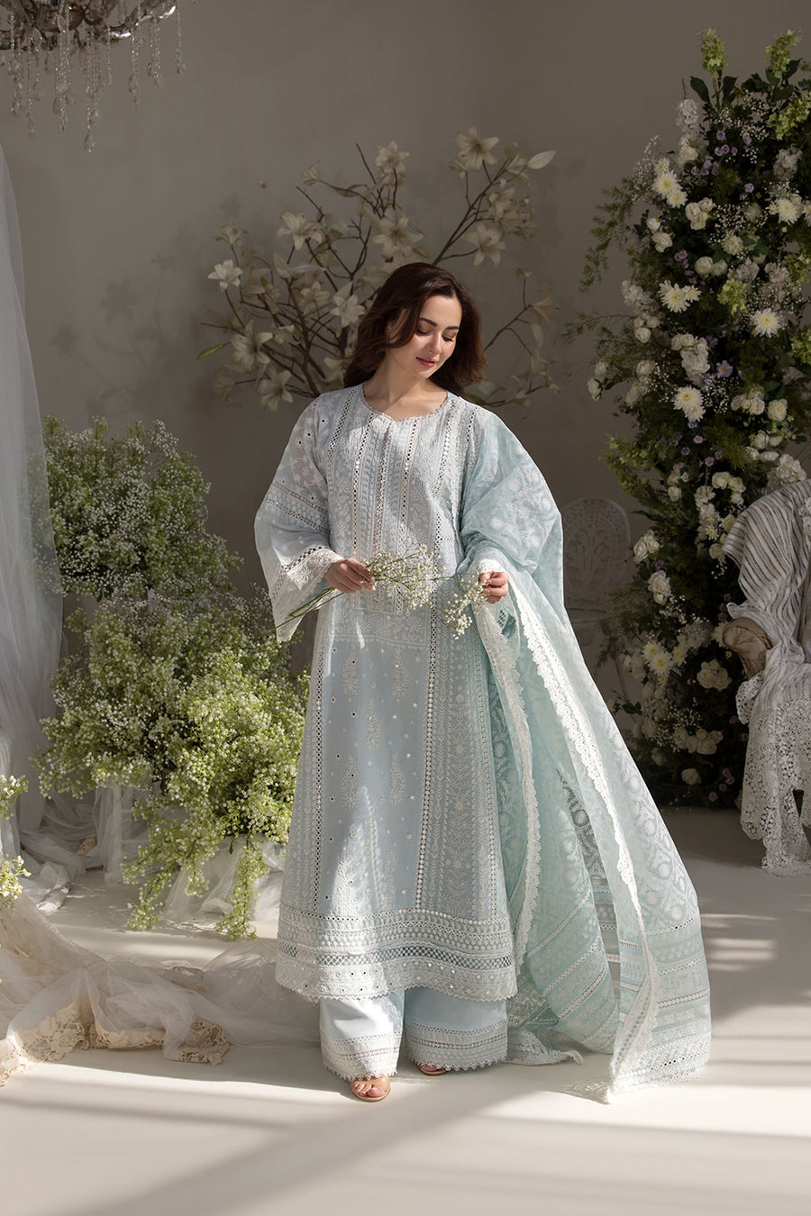 SOBIA NAZIR LAWN EMBROIDERED MOST ELEGANT 3 PC WITH EMBROIDERED DUPATTA