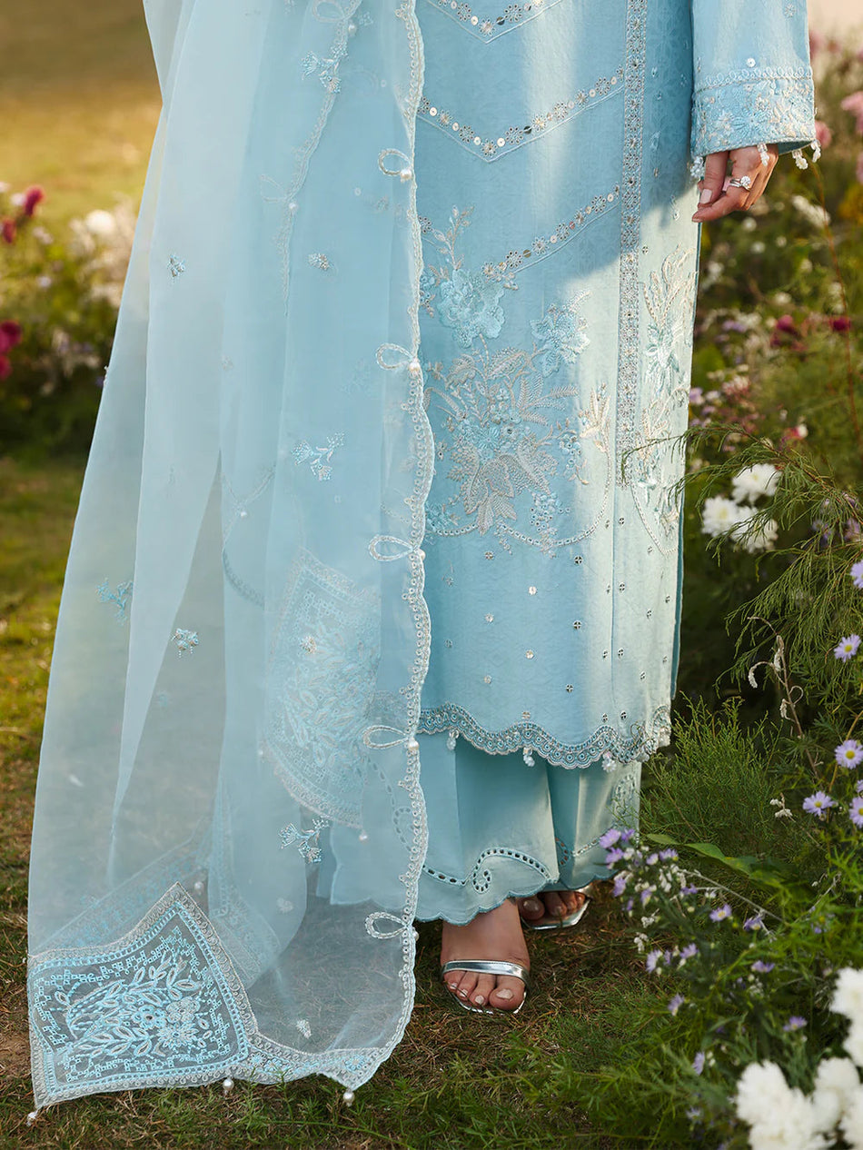 ASIM JOFA LAWN EMBROIDERED 3 PC WITH EMBROIDERED DUPATTA