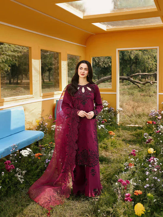 QALAMKAR LUXURY LAWN SEQUENCE EMBROIDERED 3 PC WITH EMBROIDERED DUPATTA