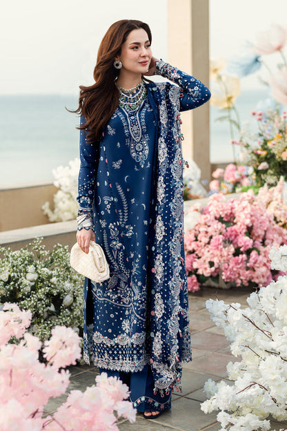 Qalamkar Lawn 3 PC Luxury with Embroiderd Dupata