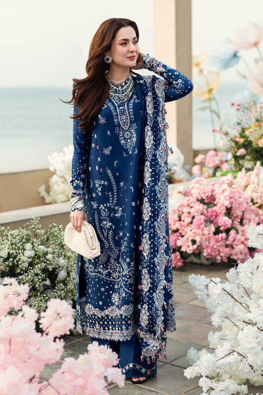 Qalamkar Lawn 3 PC Luxury with Embroiderd Dupata