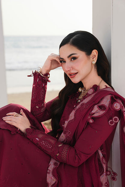 QALAMKAR LUXURY LAWN EMBROIDERED 3 PC WITH EMBROIDERED DUPPATA