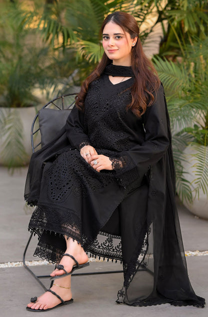 BAREEZE LUXURY LAWN EMBROIDERED 3 PC WITH EMBROIDERED DUPPATA