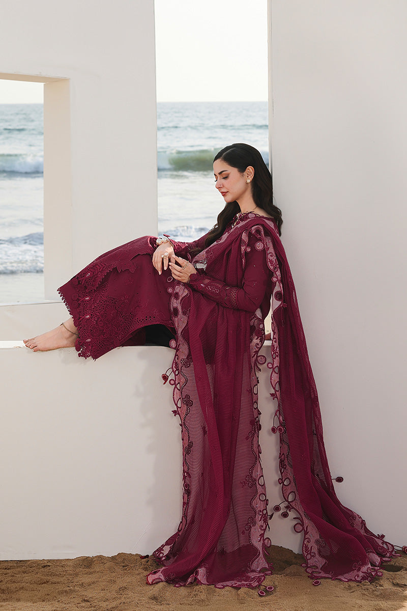 QALAMKAR LUXURY LAWN EMBROIDERED 3 PC WITH EMBROIDERED DUPPATA
