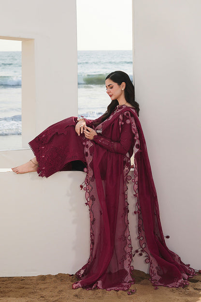 QALAMKAR LUXURY LAWN EMBROIDERED 3 PC WITH EMBROIDERED DUPPATA