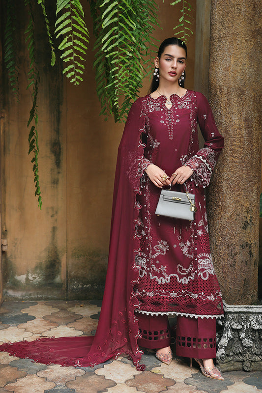 QALAMKAR LAWN EMBROIDERED 3 PC WITH EMBROIDERED DUPPATA