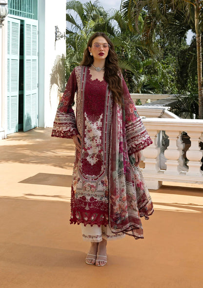 ELAF LAWN 3 PC EMBROIDERED SUIT WITH EMBROIDERED READY DUPATA