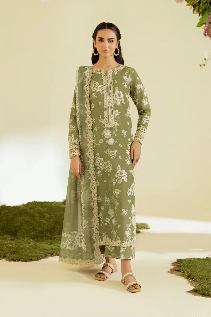 IZNIK FLOW LUXURY LAWN EMBROIDERED 3 PC WITH SOFT LAWN DUPPATA