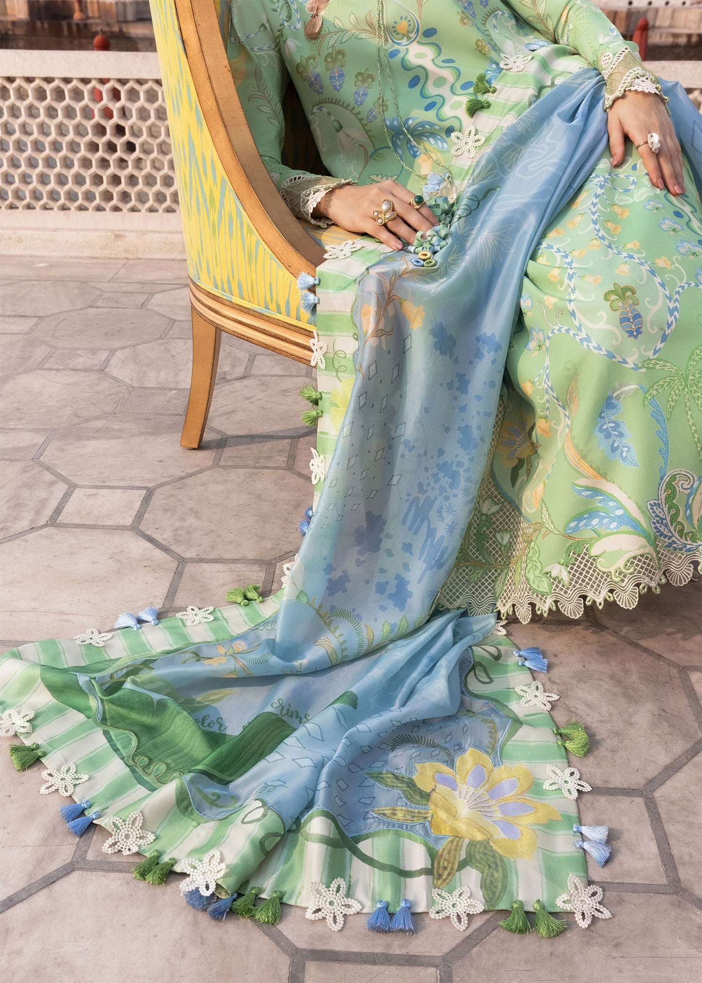 CRIMSON LAWN 3 PC EMBROIDERED SUIT WITH EMBROIDERED READY DUPATA