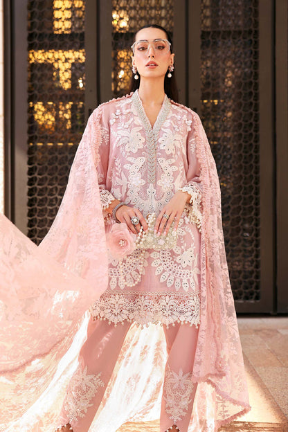 MARIA B LUXURY LAWN EMBROIDERED 3 PC WITH VOIL LAWN EMBROIDERED DUPPATA