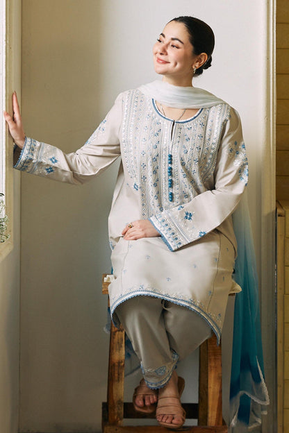 ZARA SHAH JHAN 3 PC LAWN EMBROIDERED