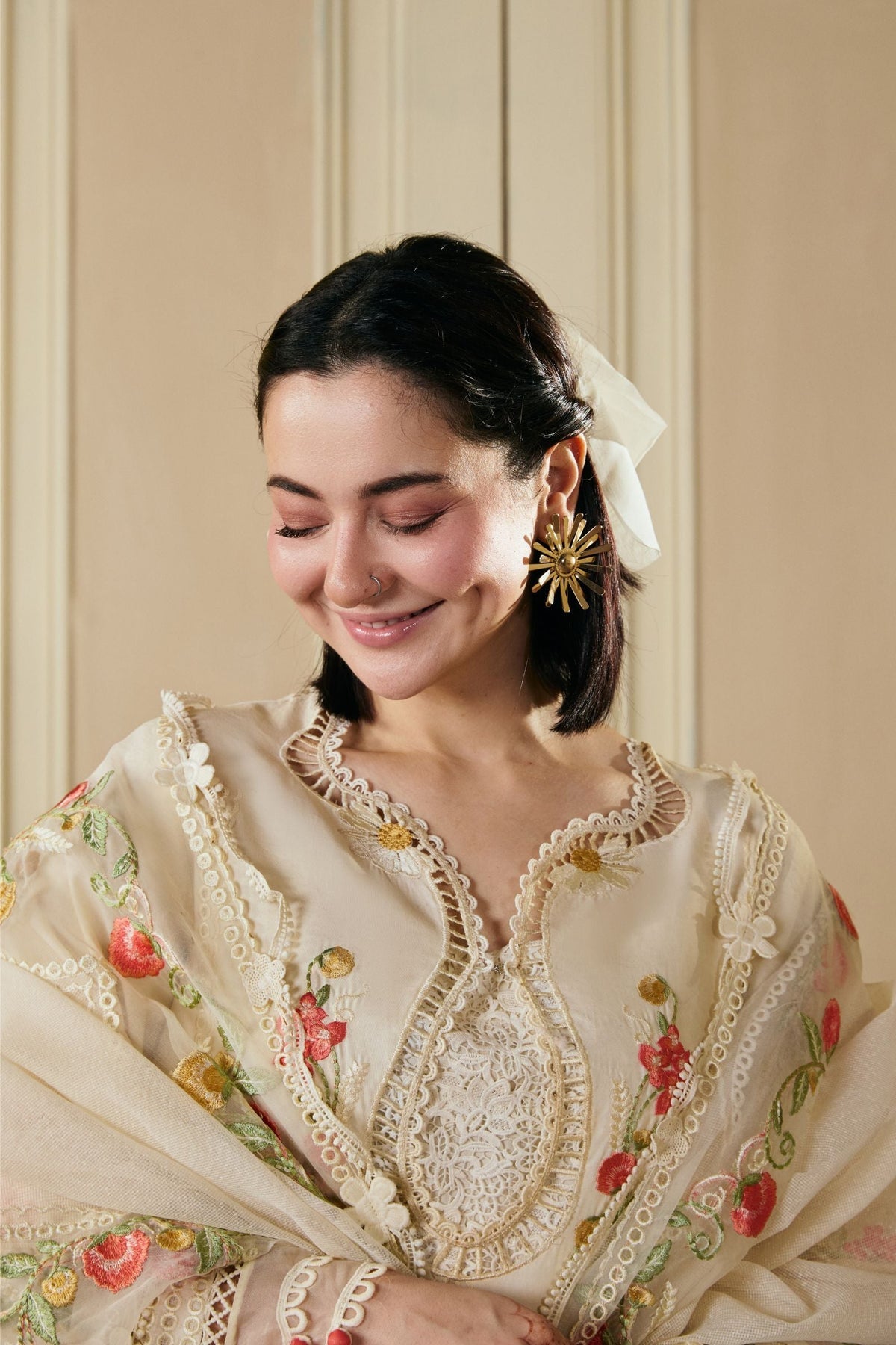 MARYAM HUSSAIN LAWN 3 PC WITH EMBROIDERED DUPPATA