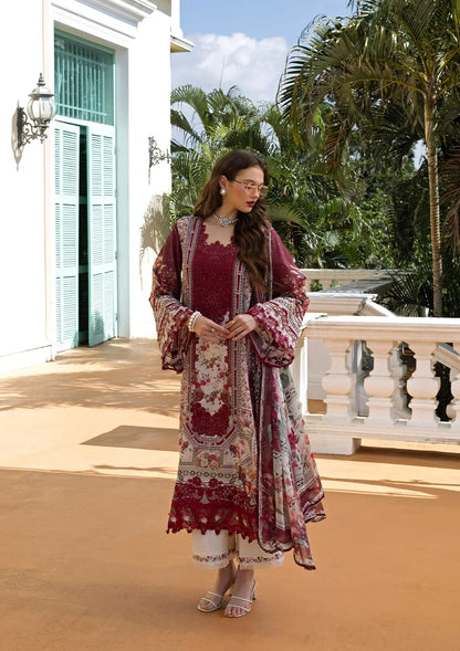 ELAF LAWN 3 PC EMBROIDERED SUIT WITH EMBROIDERED READY DUPATA