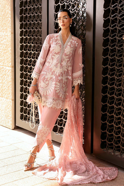 MARIA B LUXURY LAWN EMBROIDERED 3 PC WITH VOIL LAWN EMBROIDERED DUPPATA