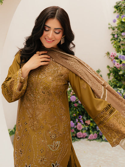 MAHNUR LAWN 3 PC LUXURY EMBROIDERED