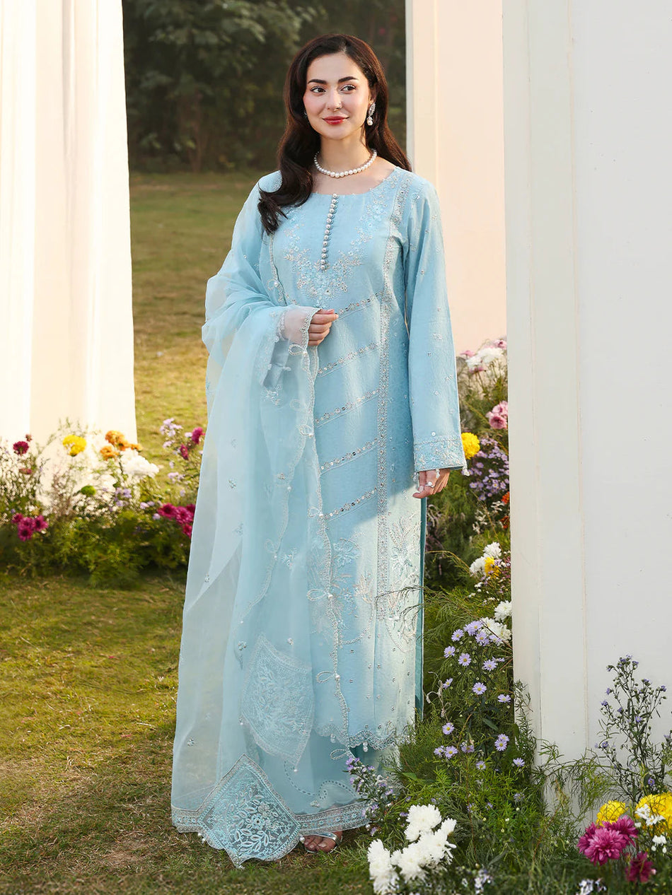 ASIM JOFA LAWN EMBROIDERED 3 PC WITH EMBROIDERED DUPATTA