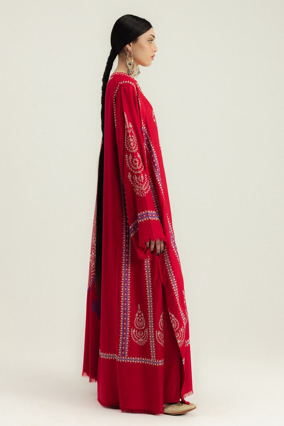 ZARA SHAH JHAN PREMIUM WINTER EMBROIDERED 3 PC SUIT WITH EMBROIDERED SHAWL