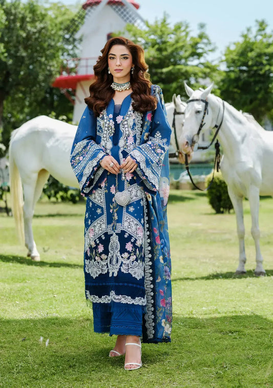 ELAF LUXURY LAWN EMBROIDERED 3 PC WITH READY EMBROIDERED DUPATTA