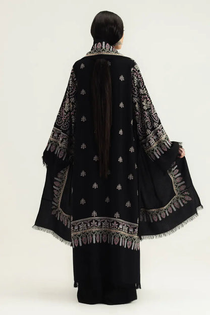ZARA SHAH JHAN WINTER EMBROIDERED 3 PC SUIT WITH EMBROIDERED SHAWL