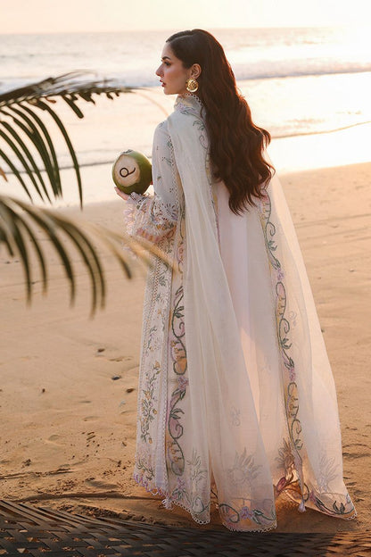 QALAMKAR LUXURY LAWN 3 PC WITH EMBROIDERED DUAPPTA
