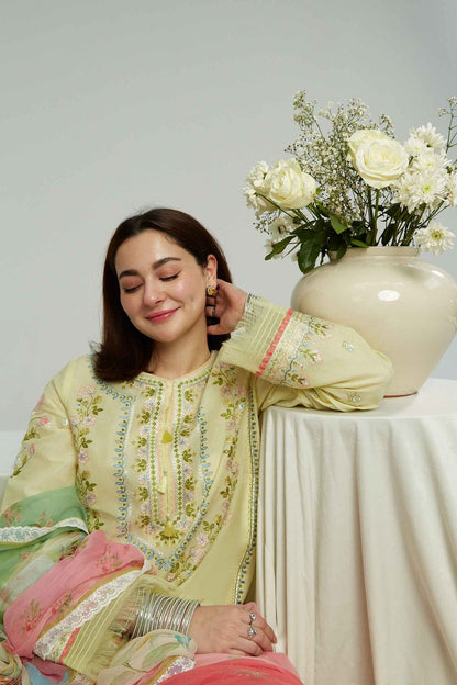 Zara Shah Jhan Lawn Embroidered 3 PC