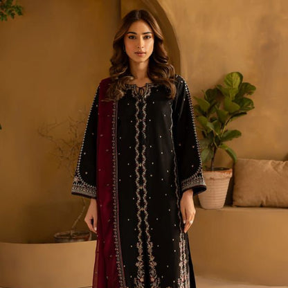 BATIK LAWN EMBROIDERED 3 PC WITH EMBROIDERED DUAPPTA