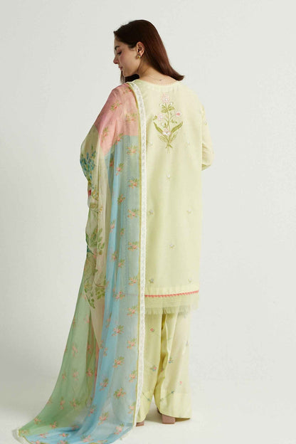 Zara Shah Jhan Lawn Embroidered 3 PC