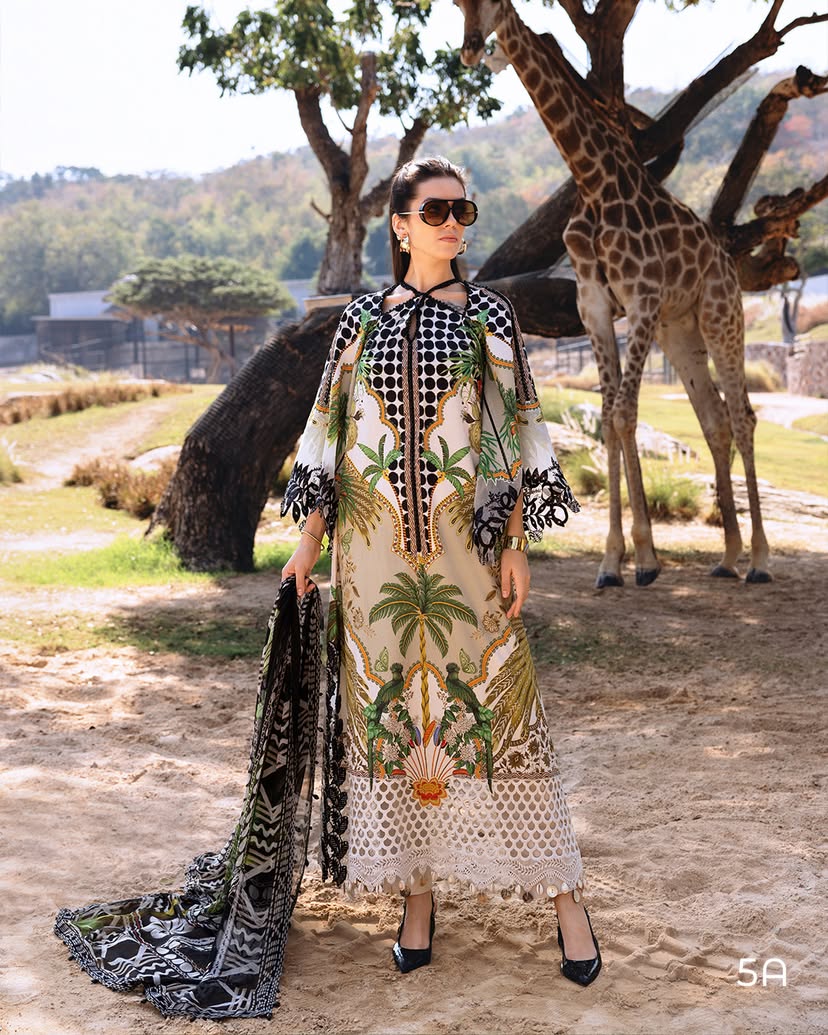 MARIA B LAWN EMBROIDERED 3 PC WITH EMBROIDERED DUPATTA