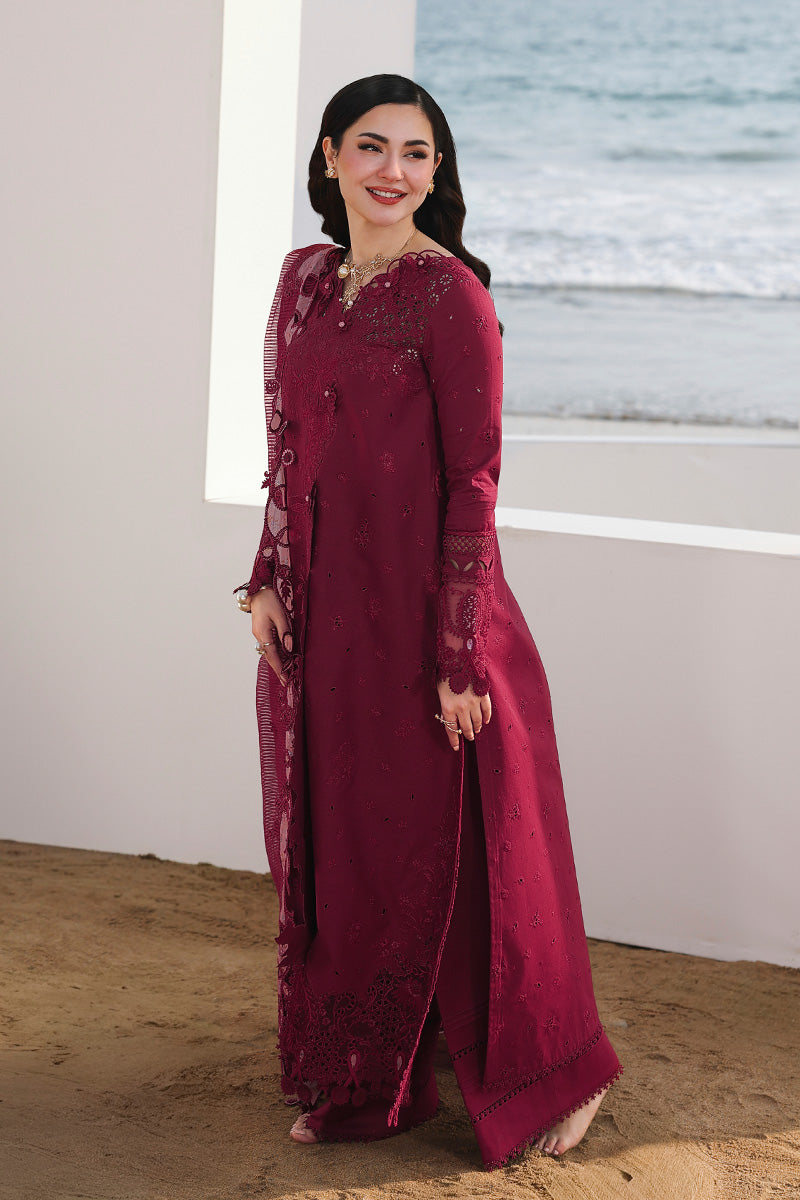 QALAMKAR LUXURY LAWN EMBROIDERED 3 PC WITH EMBROIDERED DUPPATA