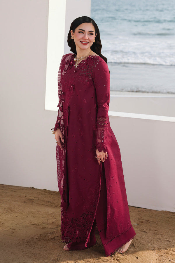 QALAMKAR LUXURY LAWN EMBROIDERED 3 PC WITH EMBROIDERED DUPPATA