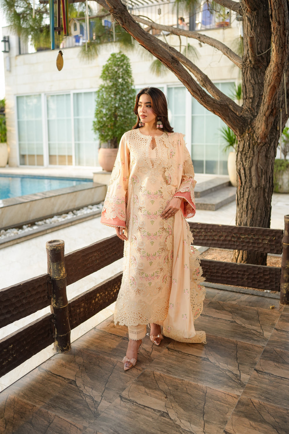 ANEELAS PREMIUM LAWN EMBROIDERED 3 PC WITH EMBROIDERED DUAPPTA
