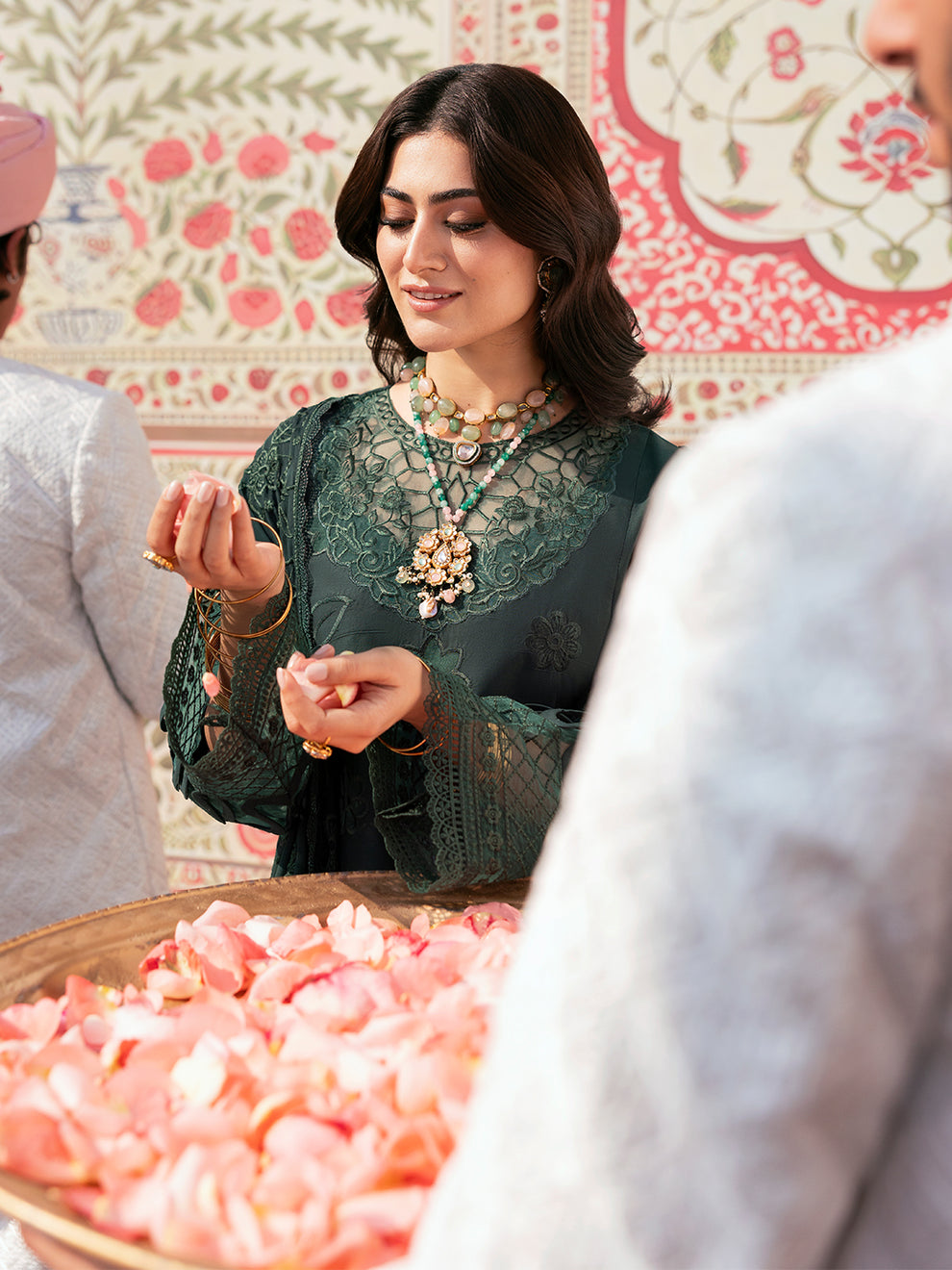 MAHNUR LAWN LUXURY EMBROIDERED 3 PC WITH EMBROIDERED DUPATTA