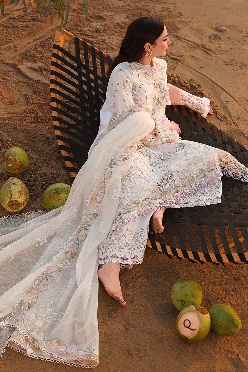 QALAMKAR LUXURY LAWN 3 PC WITH EMBROIDERED DUAPPTA