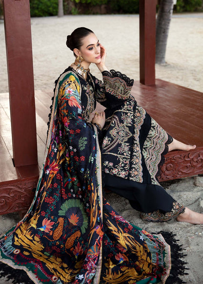 KANWAL MALIK DESIGNER LAWN 3 PC SUIT WITH EMBROIDERED DUPPATA