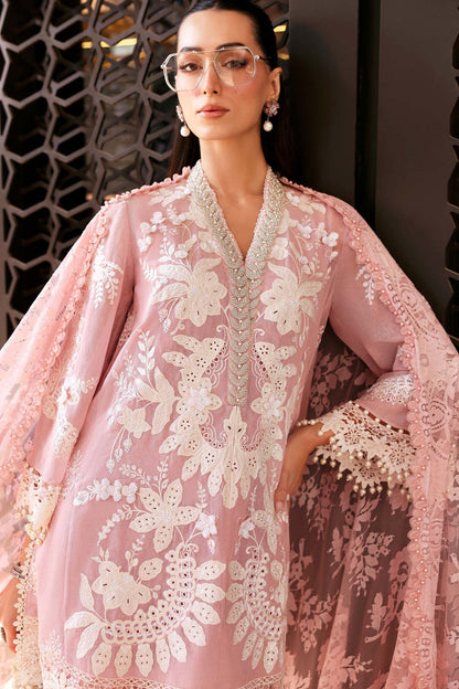 MARIA B LUXURY LAWN EMBROIDERED 3 PC WITH VOIL LAWN EMBROIDERED DUPPATA