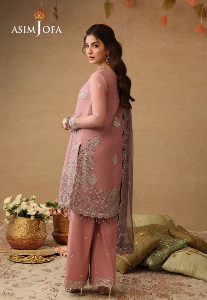 ASIM JOFA CHIFFON EMBROIDERED 3 PC WITH EMBROIDERED READY DUPPATA
