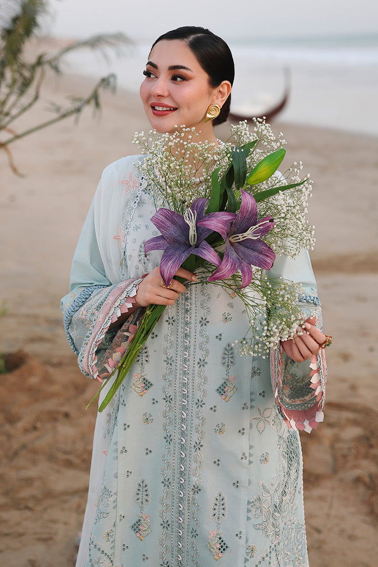 QALAMKAR LUXURY LAWN EMBROIDERED 3 PC WITH EMBROIDERED DUPPATA